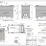 Чертеж общего вида водогрейного котла КВр-1,0